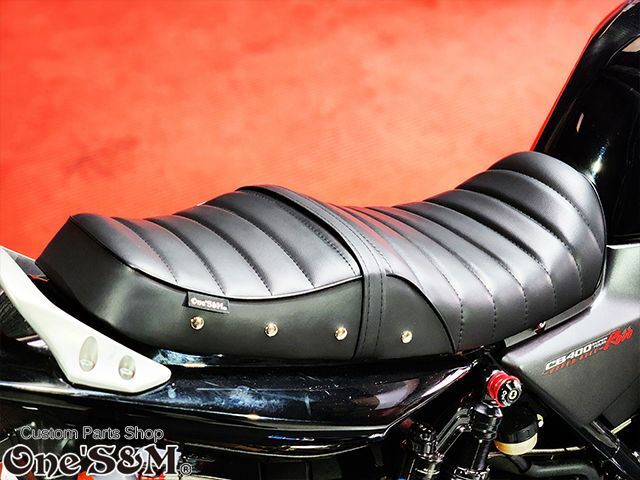 ZRX400 鋲打ち 茶ツートン タックロールシート / アンコ抜き