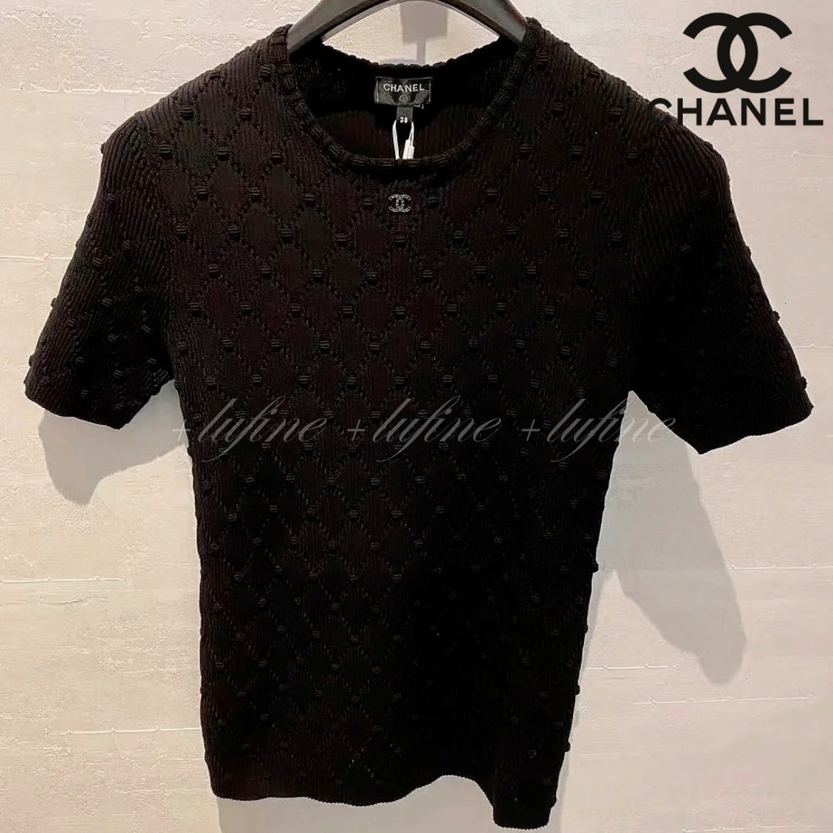 シンプルで合わせやすい♪】CHANEL ニット 半袖 ココマーク (CHANEL