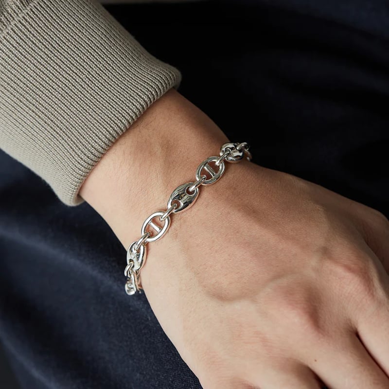 XOLO JEWELRY Anchor & Caviar Link Bracelet -10m