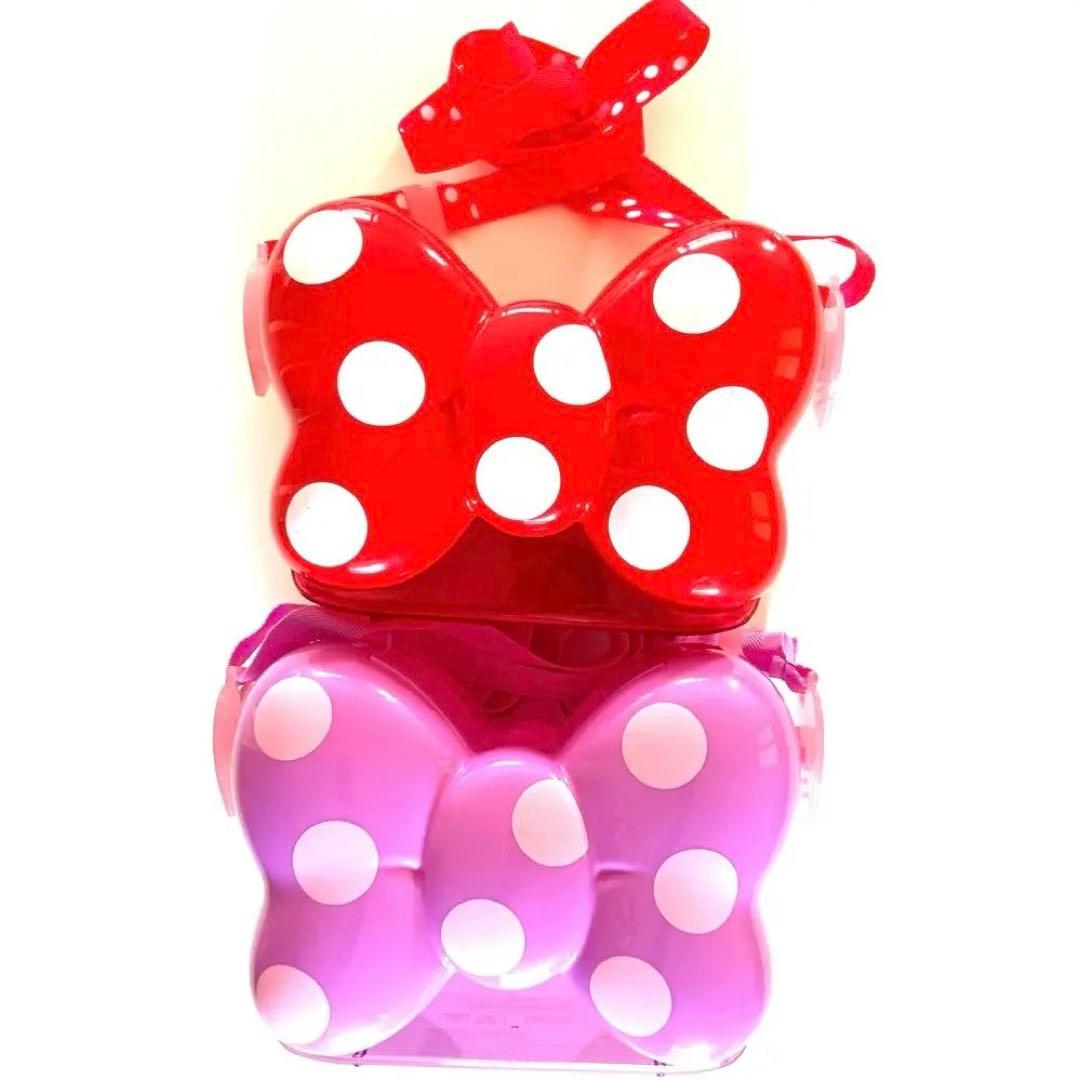 ディズニー　ミニー　デイジー　リボンポップコーンバケット　レッド　パープル　廃盤 Disney - ディズニー ポップコーンバケット リボン ミニー デイジーの